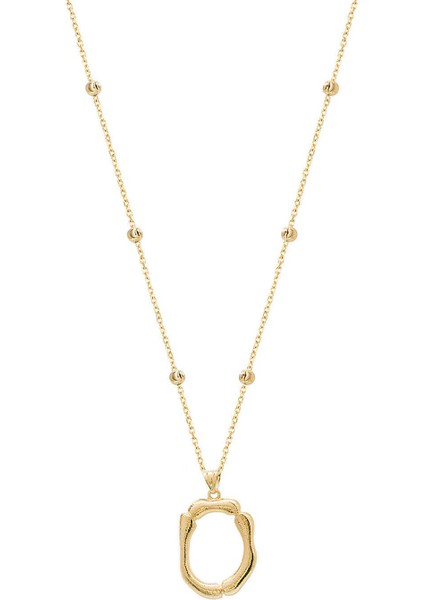 Bambu O Harfi Gümüş Kolye