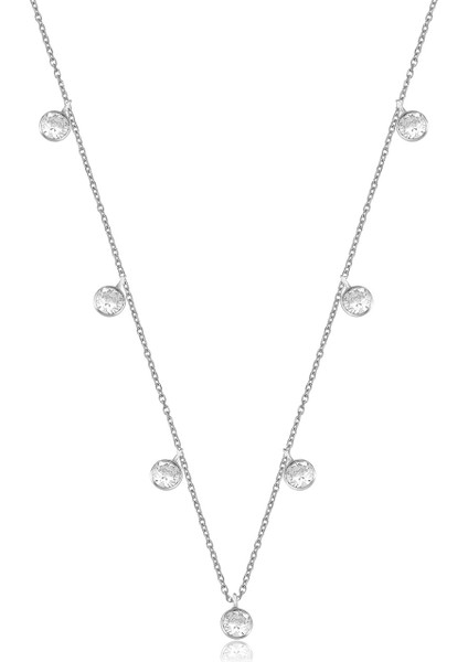 Silver 925 Ayar Zirkon Taşlı Tiffany Kolye