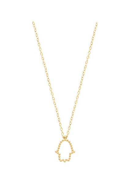 925 Ayar Gümüş Taşsız Hamsa Kolye