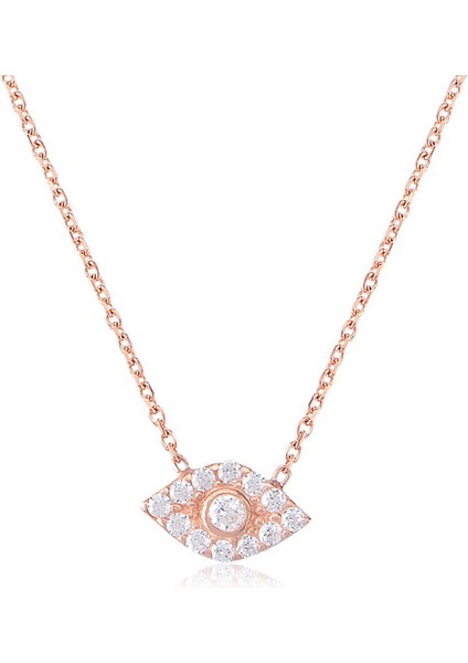 925 Ayar Gümüş Göz Objeli Kolye