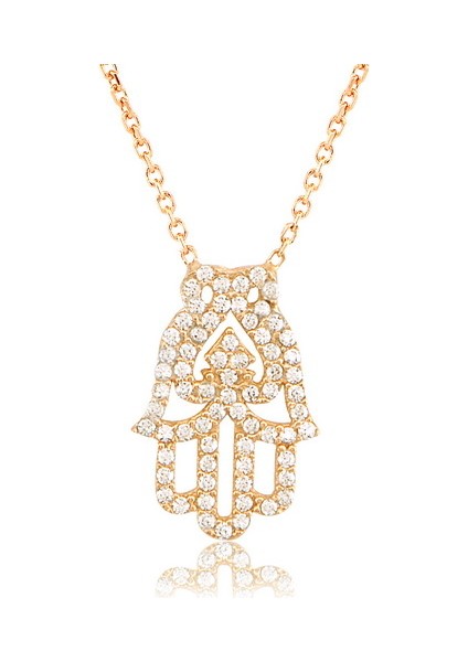 925 Ayar Gümüş Zirkon Taşlı U&i El Kolye