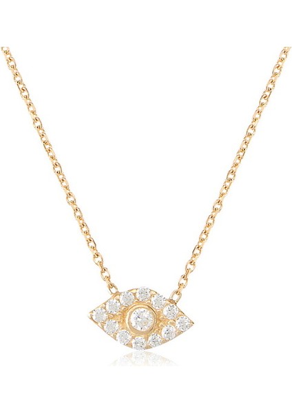 925 Ayar Gümüş Göz Objeli Kolye