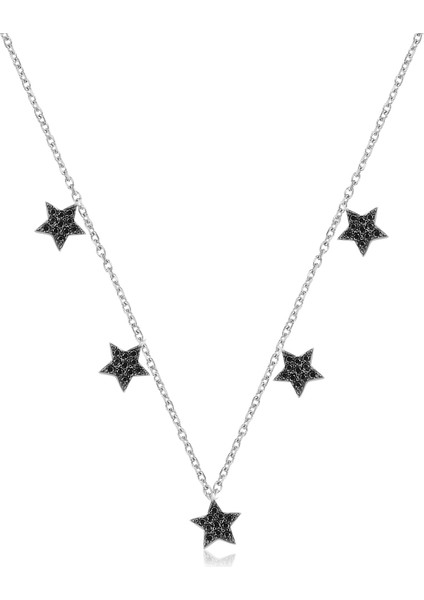 925 Ayar Gümüş Zirkon Taşlı Yıldız Kolye