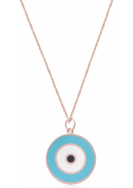 Silver 925 Ayar Yuvarlak Mineli Kolye