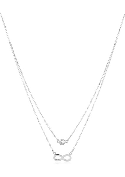 Silver 925 Ayar Gümüş Sonsuzluk Kolye