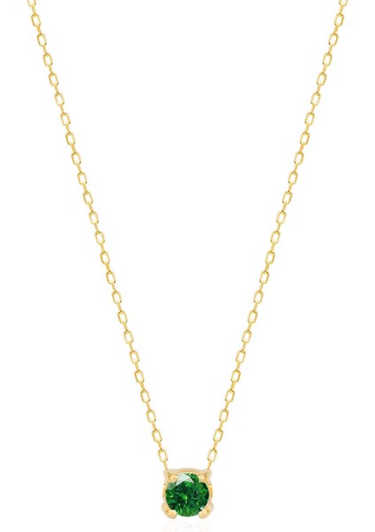 925 Ayar Zirkon Taslı Kolye