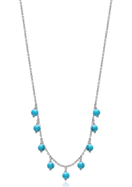 925 Ayar Gümüş Boncuklu Kolye