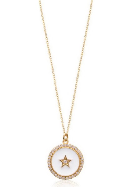 Silver 925 Ayar Zirkon Taşlı Yıldız Kolye