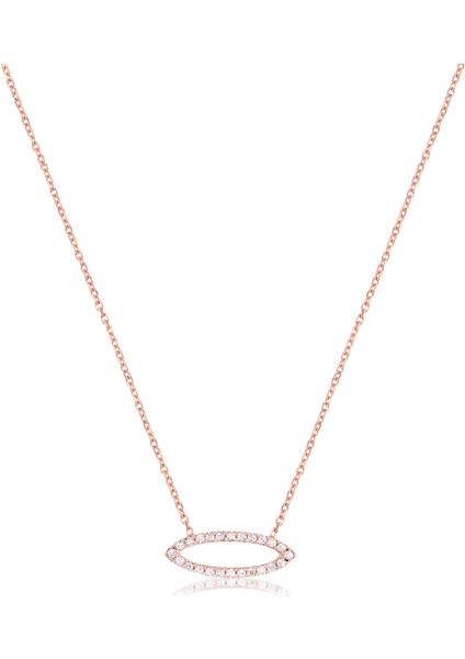 925 Ayar Gümüş Zirkon Taşlı Göz Kolye