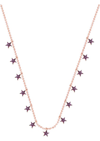 Silver 925 Ayar Zirkon Taşlı Yıldız Kolye