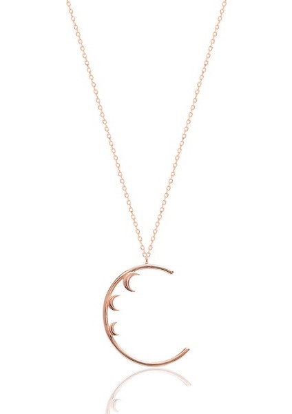 Ay Yıldız Tasarımlı Gümüş Kolyeler