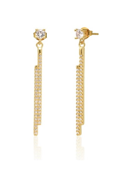 Silver 925 Ayar Zirkon Taşlı Küpe