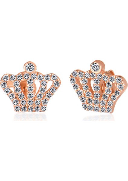 Silver 925 Ayar Taşlı Tac Küpe