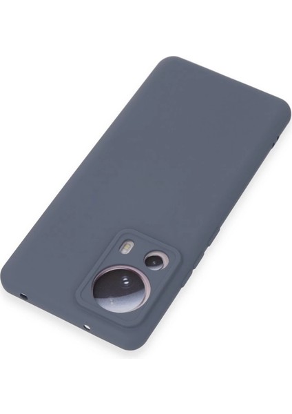 Xiaomi Mi 13 Lite Kılıf Nano Içi Kadife Silikon - Gri modelleri