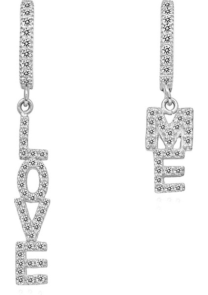 925 Ayar Gümüş Zirkon Taşlı Küpe