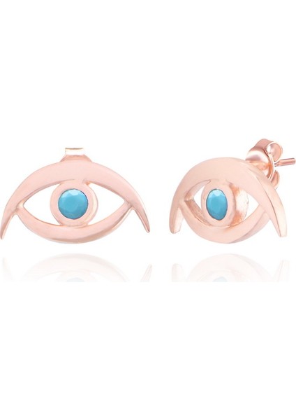 925 Ayar Zirkon Taşlı Göz Küpe