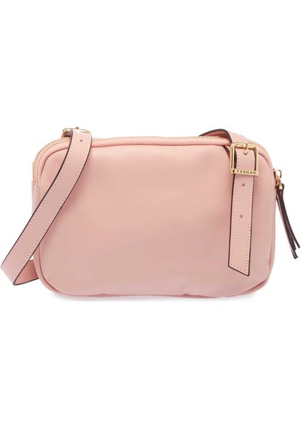 Pembe Hakiki Deri Kadın Çapraz Askılı Çanta - S23K1BC80167-U5E