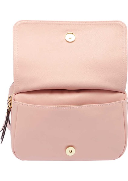 Pembe Hakiki Deri Kadın Çapraz Askılı Çanta - S23K1BC80167-U5E