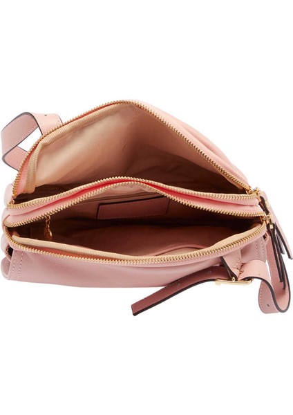 Pembe Hakiki Deri Kadın Çapraz Askılı Çanta - S23K1BC80167-U5E