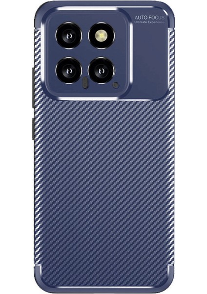 Xiaomi Mi 14T Kılıf Auto Focus Karbon Kapak - Lacivert