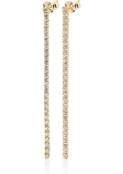 925 Ayar Zirkon Taşlı Suyolu Küpe