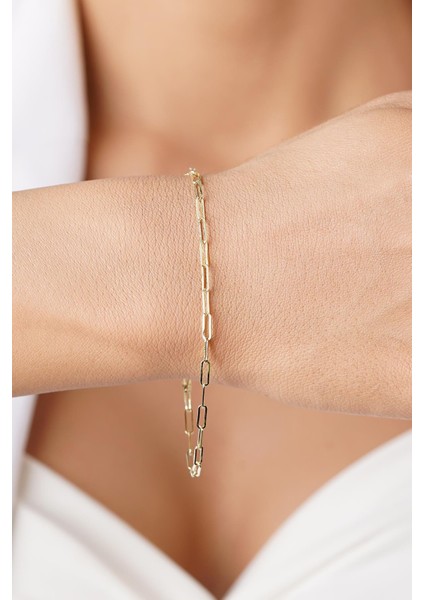 14 Ayar Altın Ataç Zincir Bileklik 2.30 mm modelleri