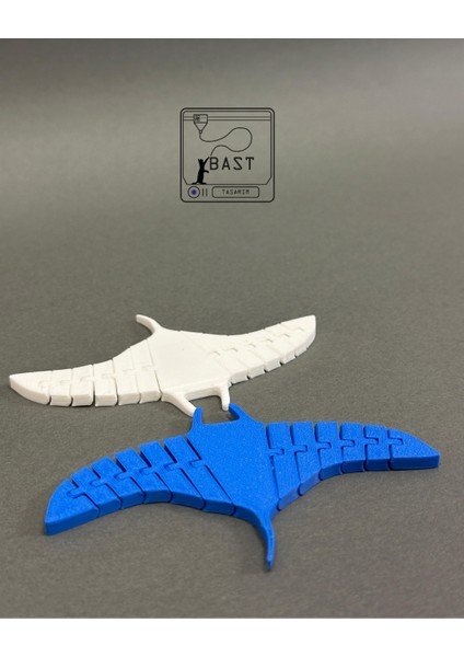 Bast Tasarım 3D Yazıcı Hareketli Eklemli Vatoz Balığı Oyuncak Figür fırsatları