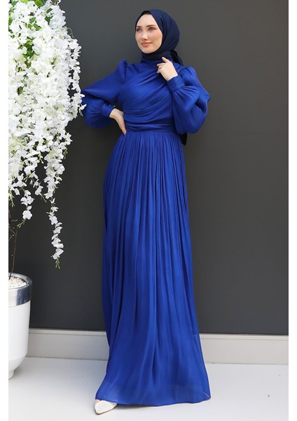 Ipek Tesettür Elbise Gece Mavi modelleri