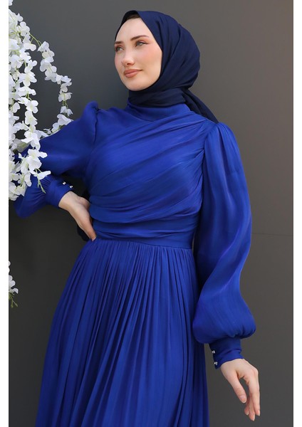 Ipek Tesettür Elbise Gece Mavi indirimleri