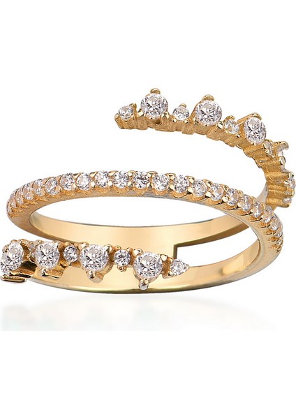 925 Ayar Gümüş Zirkon Taşlı Yüzük