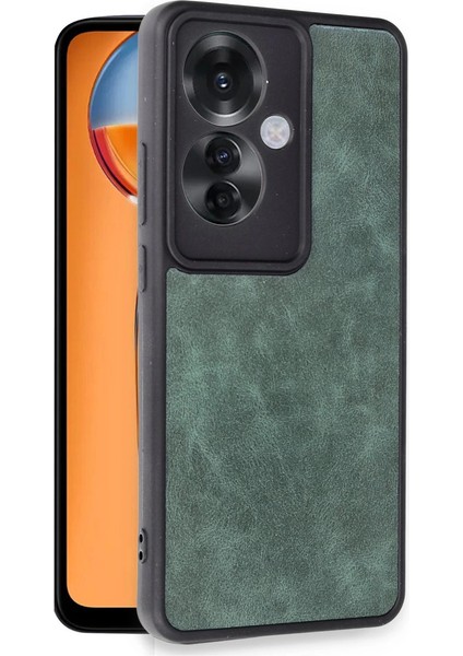 Newface Oppo Reno 11F Kılıf Aras Deri Kapak - Koyu Yeşil fiyatları