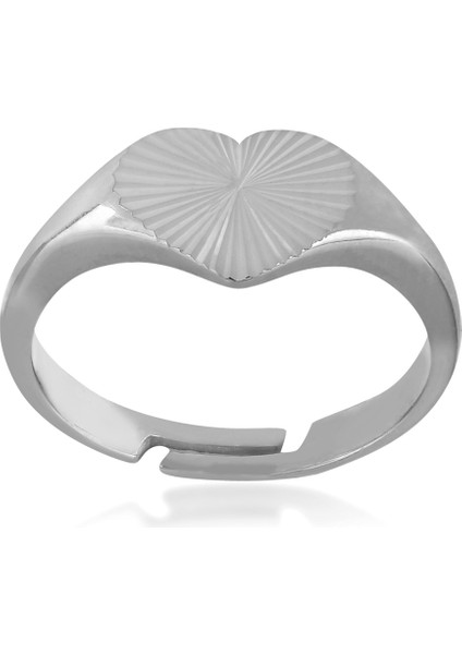 Silver 925 Ayar Kalemli Kalp Yüzük