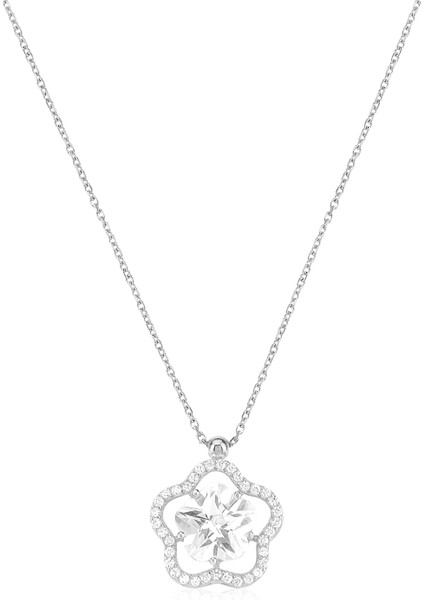 925 Ayar Gümüş Taşlı Yuvarlak Kolye