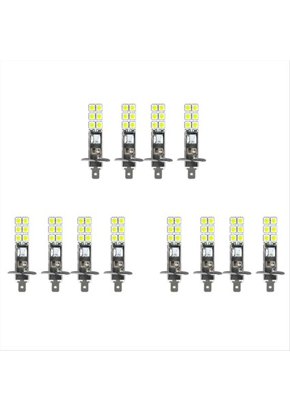 12PCS H1 6000K Süper Beyaz 80W LED Far Ampulleri Kiti Sis Sürüş Işığı (Yurt Dışından)
