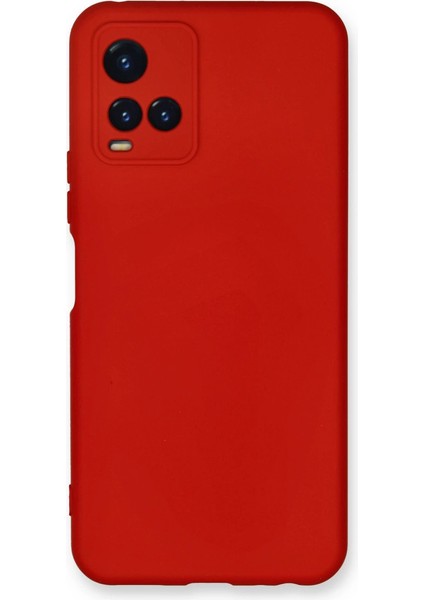 Vivo Y21S Kılıf Nano Içi Kadife Silikon - Kırmızı