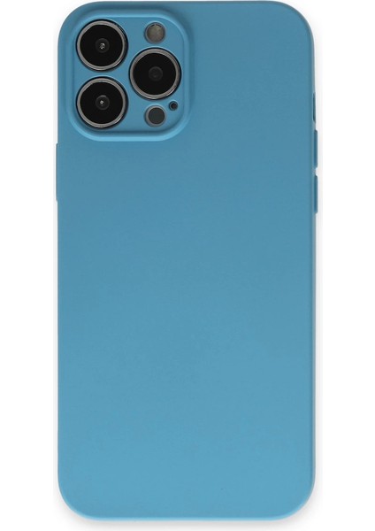 Iphone 13 Pro Kılıf Nano Içi Kadife Silikon - Mavi