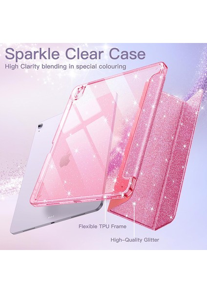 iPad Mini 7 / iPad Mini 6 Için Tablet Kılıfı, Kız Çocukları Için Parıltılı Şeffaf Otomatik Uyanma/uyku Özellikli Simli Kapak (Yurt Dışından) fiyatları