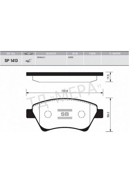 Mtxdpn Ön Balata Mgn Ii 1.5-1.9 Dci 11.02 Scenic 05 Kng 01 GDB1524-GDB1552-GDB1597