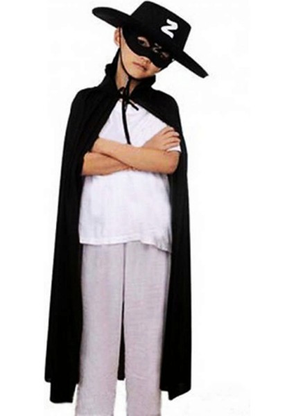 mtxdpn çocuk boy pelerin + şapka + maske kostüm seti