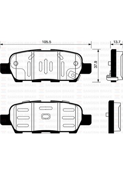 Mtxdpn Arka Balata Qashqai 1.6-2.0-1.5dci-2.0dci 07 X-Trail 2.0-2.5-2.0dci 07 GDB3294-GDB3508-GDB3507