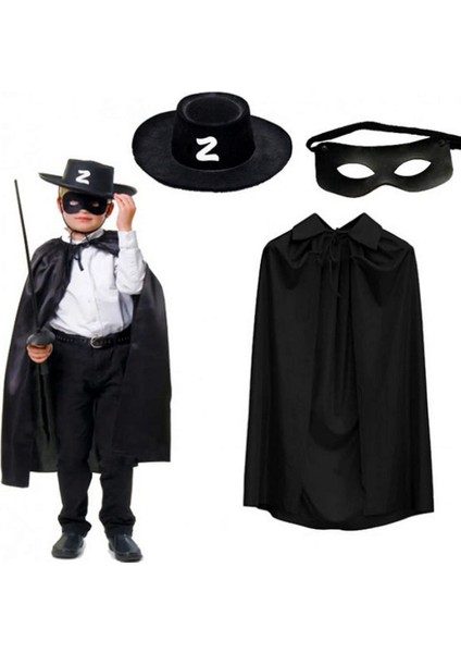 mtxdpn pelerini şapkası ve maske seti çocuk boy