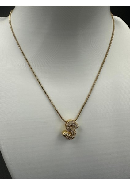 Altın Rengi S Harfi Çelik Kolye fiyatları