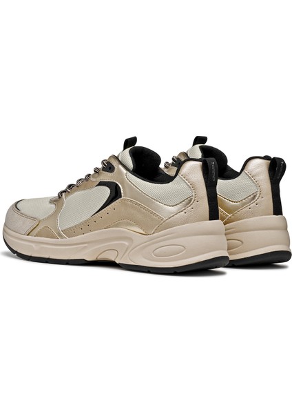 Kadın Bej D Zarvıa A - Mesh+Pearl.gbk Bağcıklı Kalın Tabanlı Deri Sneaker D55YLA014AJC1S2L indirimleri