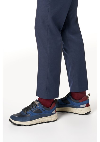 Erkek Lacivert U Spherıca 4x4 B Abx C - Suede Bağcıklı Kalın Tabanlı Kumaş Sneaker U56FDC022CQC4K4B fiyatları