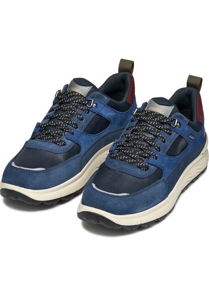 Erkek Lacivert U Spherıca 4x4 B Abx C - Suede Bağcıklı Kalın Tabanlı Kumaş Sneaker U56FDC022CQC4K4B modelleri