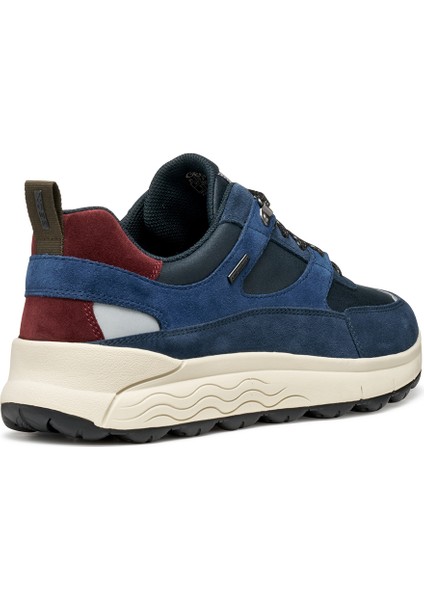 Erkek Lacivert U Spherıca 4x4 B Abx C - Suede Bağcıklı Kalın Tabanlı Kumaş Sneaker U56FDC022CQC4K4B
