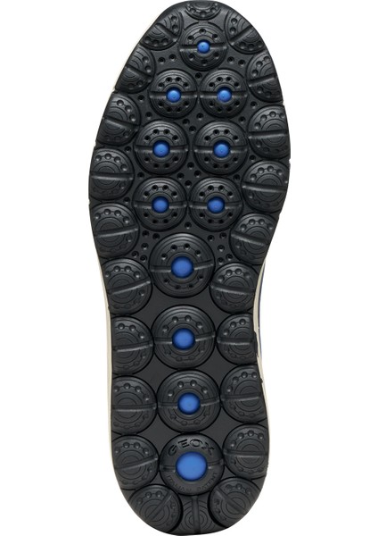 Erkek Lacivert U Spherıca 4x4 B Abx C - Suede Bağcıklı Kalın Tabanlı Kumaş Sneaker U56FDC022CQC4K4B