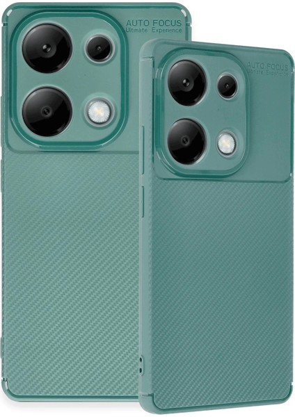 Newface Xiaomi Redmi Note 13 Pro 4g Kılıf Auto Focus Karbon Kapak - Koyu Yeşil modelleri