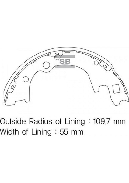 Mtxdpn Arka Pabuç Balata H100 Kamyonet 04 Kia Bongo K2500-K2700 03 GS8428 BS2018