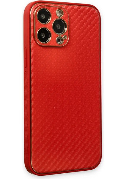 Iphone 13 Pro Max Kılıf Coco Karbon Silikon - Kırmızı modelleri